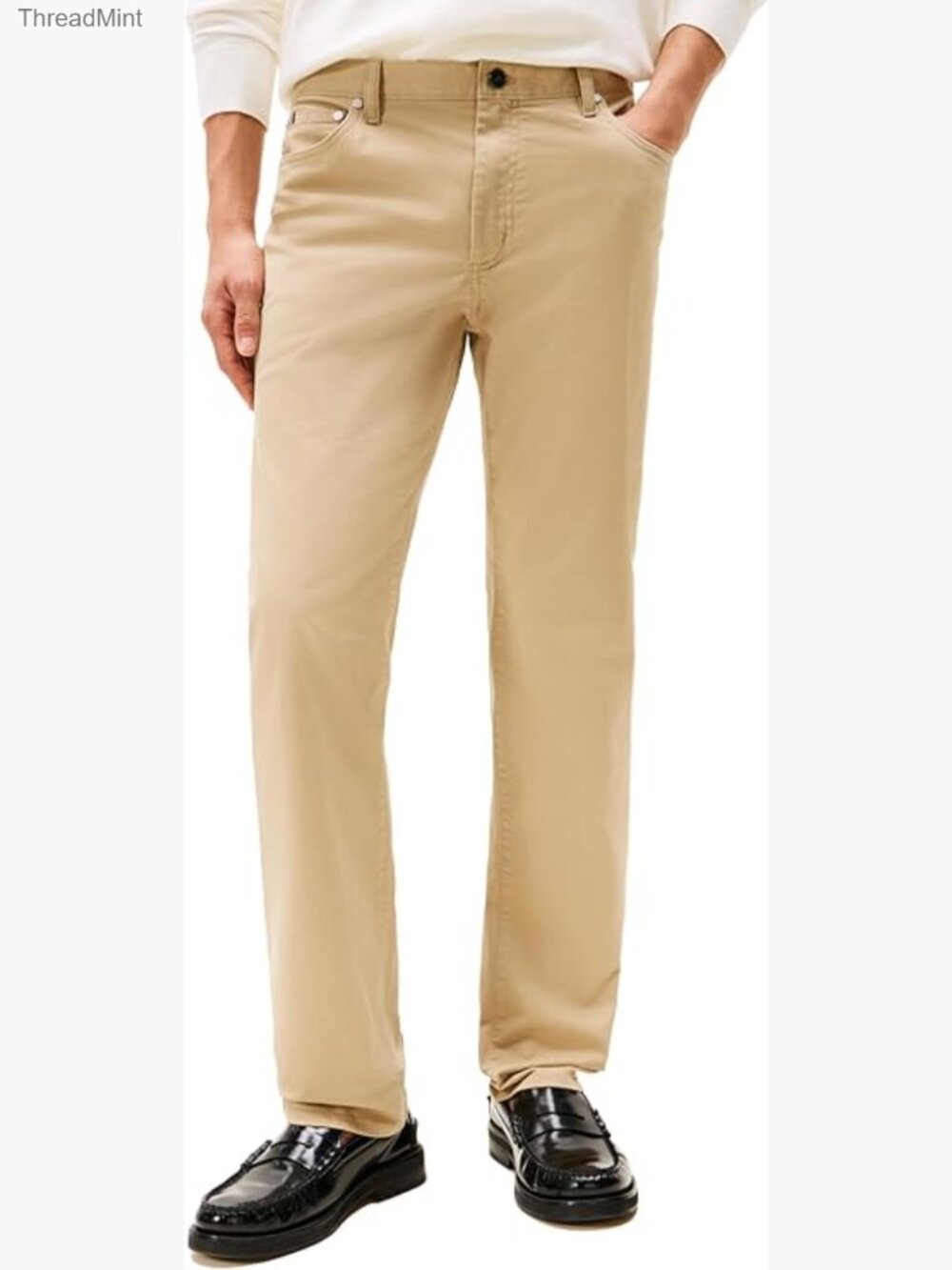 Men's Straight Fit Stretch Five Pocket Casual Pants Chino